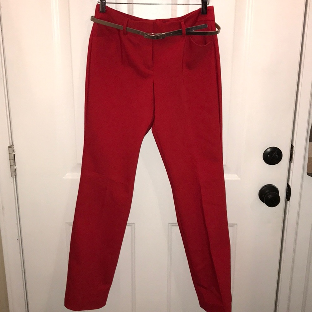 Red dress pants